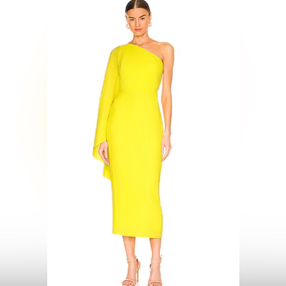 Solace London Lenna Midi dress in citrus